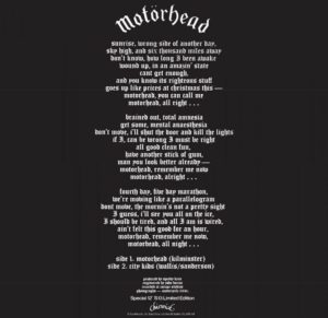 Motorhead Chiswick 12 vinyle