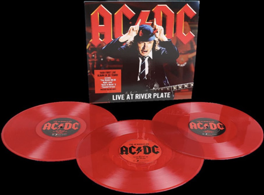 Acdc River Plate Vinyle Rouge